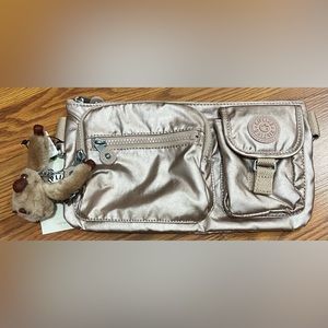 Kipling Metallic Tan Crossbody Bag